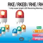 Đèn Quay Cảnh báo Patlite Φ100, Bóng LED Chip Siêu Sáng, IP55, RKEDen-quay-bao-hieu-Patlite-RKE-RKEB-RHE