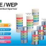 Đèn tháp cảnh báo Patlite hình bán nguyệt LED Φ90 còi 90dB nhấp nháy WE/WEP - Den-thap-tang-bao-hieu-tin-hieu-canh-bao-Patlite-WE-WEP